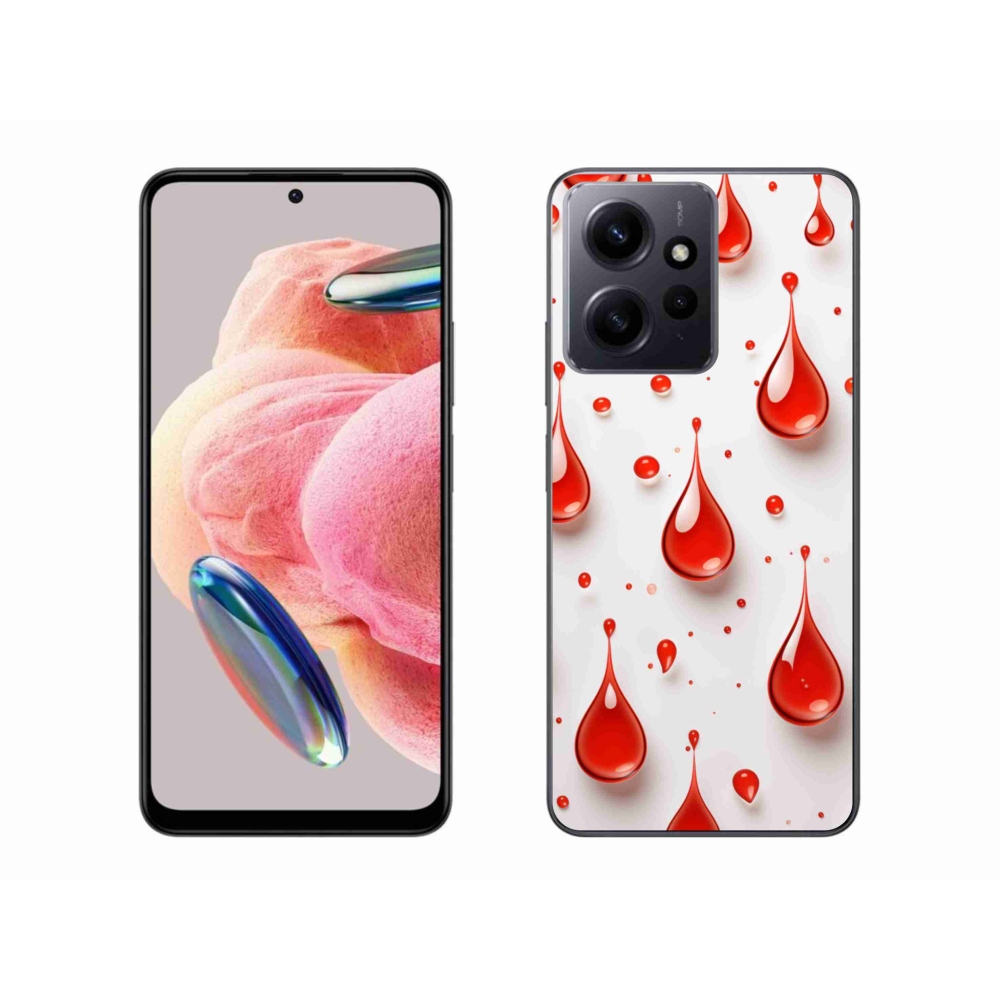 Gélový kryt mmCase na Xiaomi Redmi Note 12 4G - červené kvapky