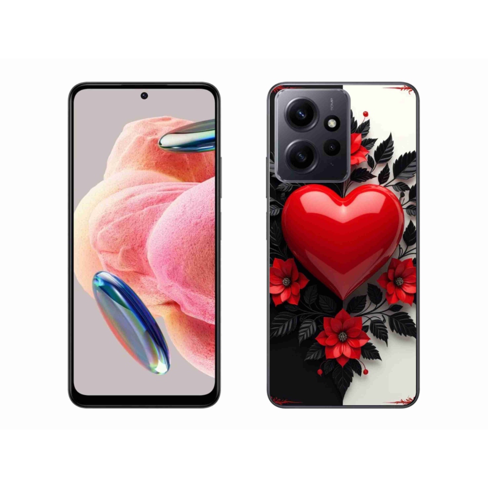 Gélový kryt mmCase na Xiaomi Redmi Note 12 4G - červené srdce