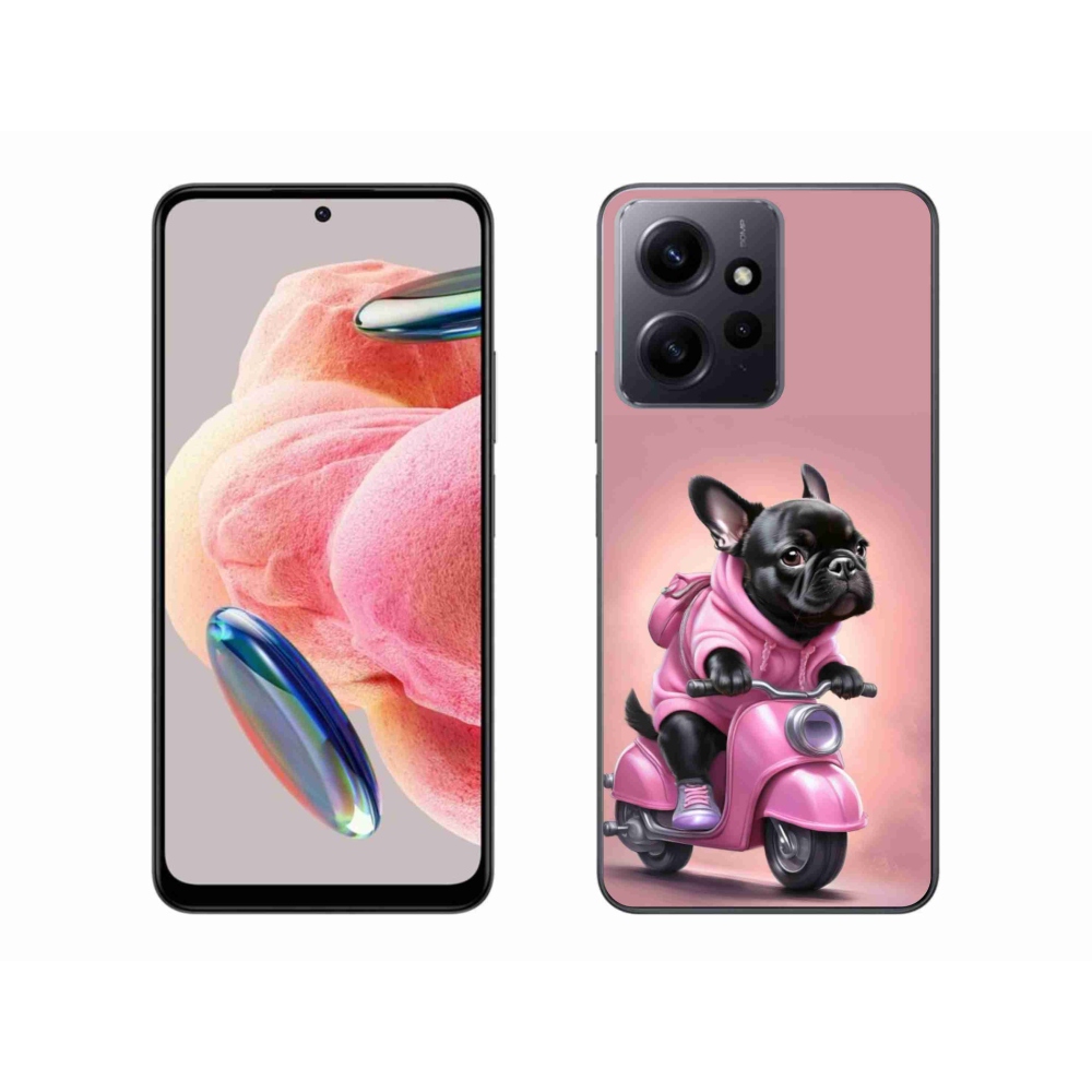 Gélový kryt mmCase na Xiaomi Redmi Note 12 4G - francúzsky buldoček na skútri