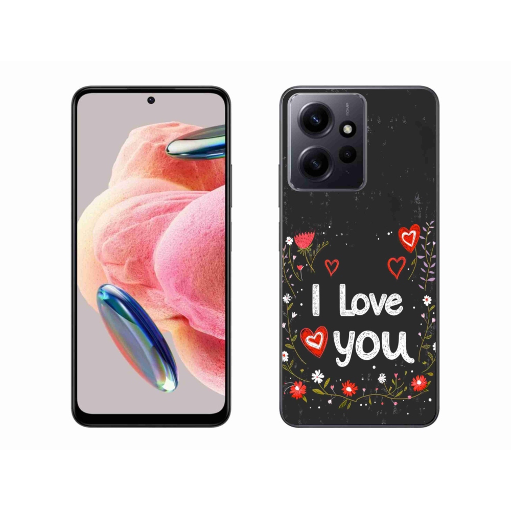 Gélový kryt mmCase na Xiaomi Redmi Note 12 4G - I love you čierne pozadie