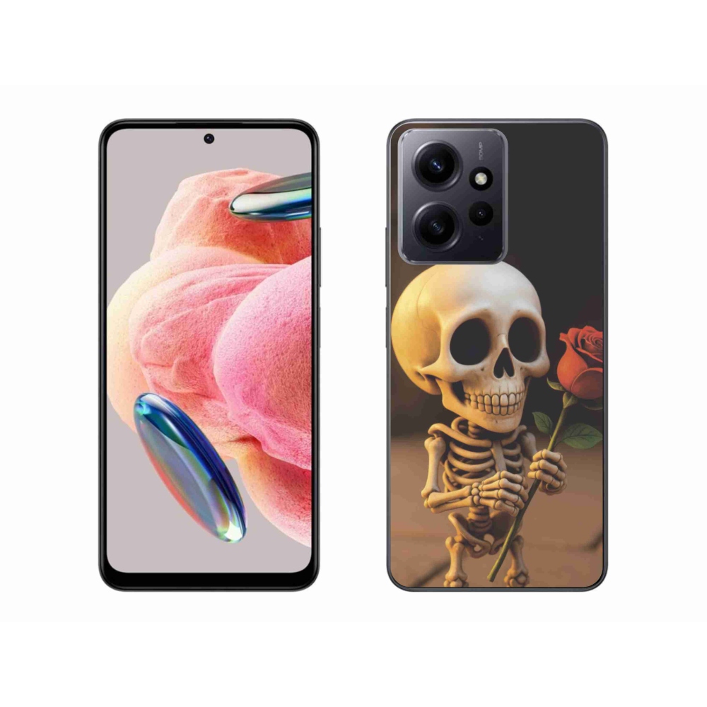 Gélový kryt mmCase na Xiaomi Redmi Note 12 4G - kostlivec s ružou