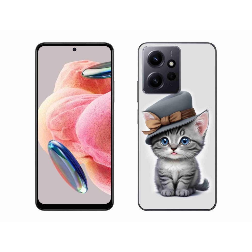 Gélový kryt mmCase na Xiaomi Redmi Note 12 4G - mačiatko s klobúkom