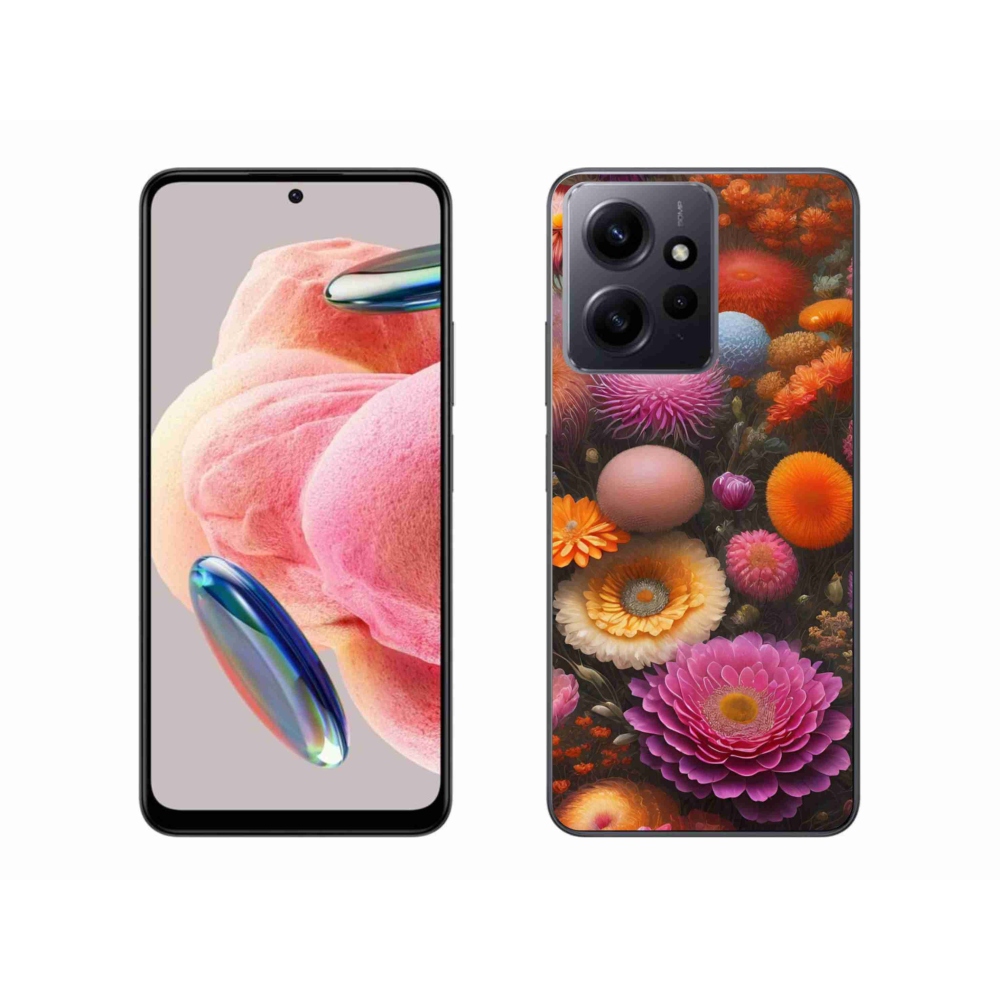 Gélový kryt mmCase na Xiaomi Redmi Note 12 4G - kvetinová kompozícia