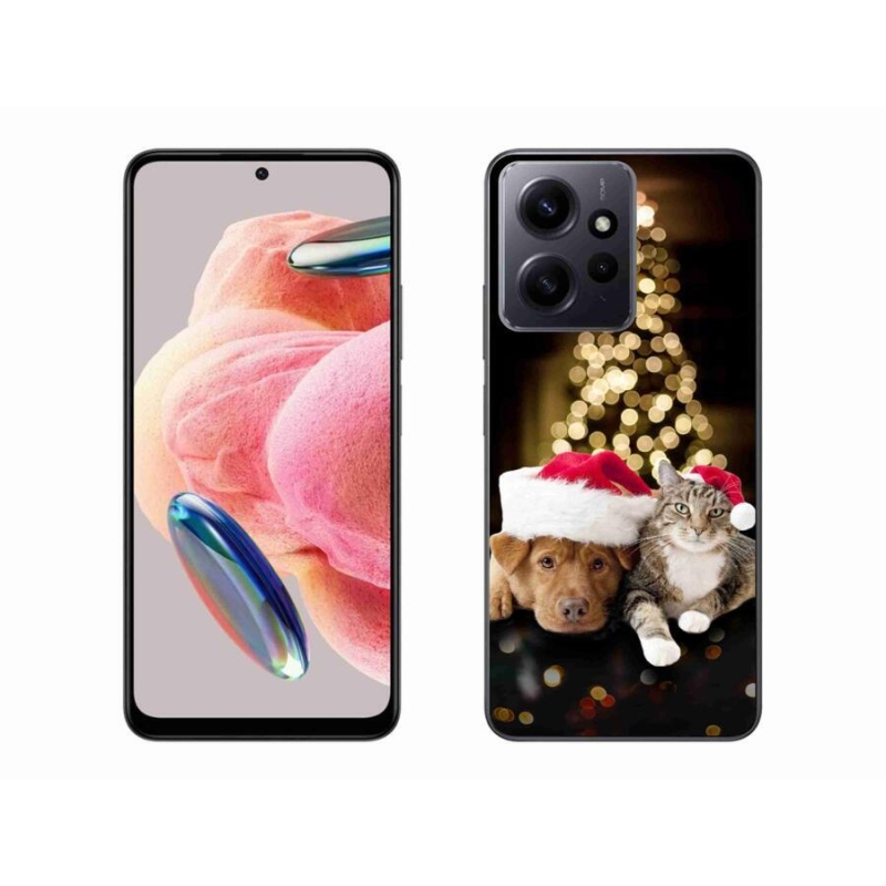 Gélový kryt mmCase na Xiaomi Redmi Note 12 4G - vianočný pes a mačka