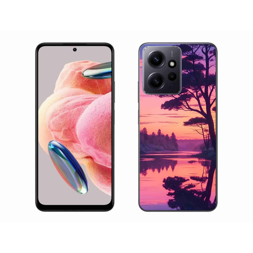 Gélový kryt mmCase na Xiaomi Redmi Note 12 4G - západ slnka nad jazerom
