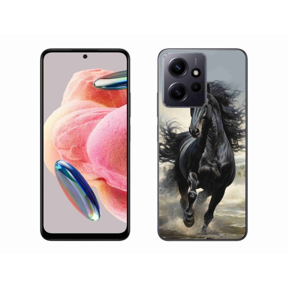 Gélový kryt mmCase na Xiaomi Redmi Note 12 - bežiaci čierny kôň