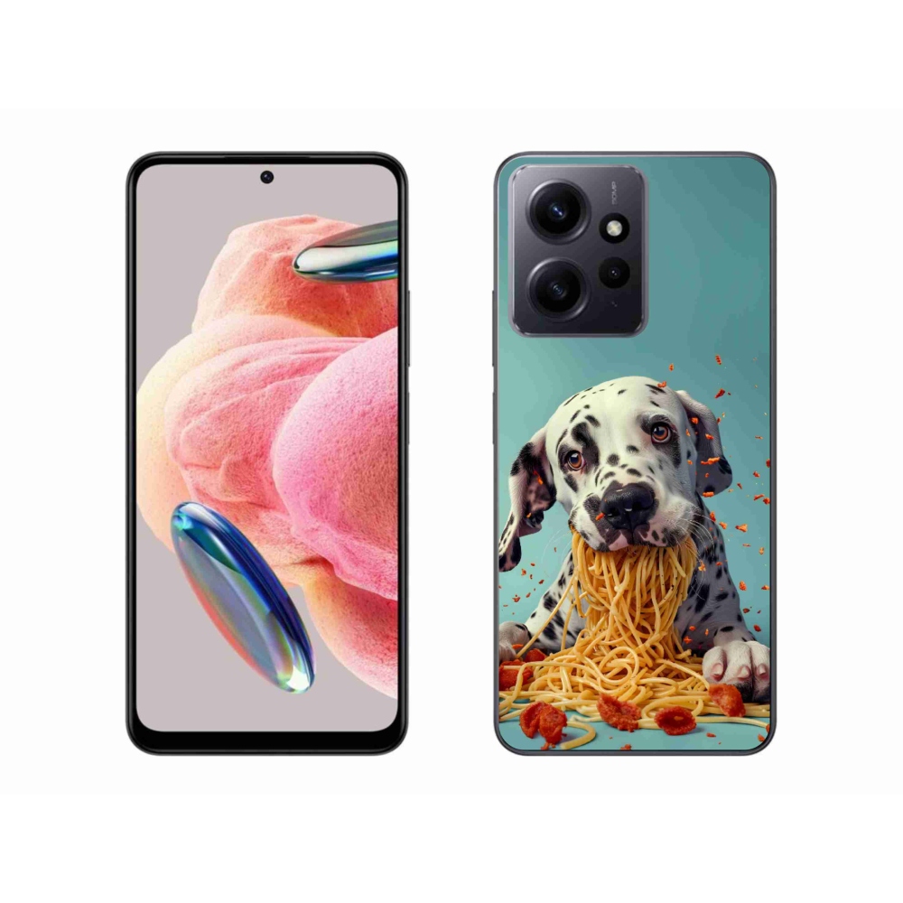 Gélový kryt mmCase na Xiaomi Redmi Note 12 - dalmatín a špagety