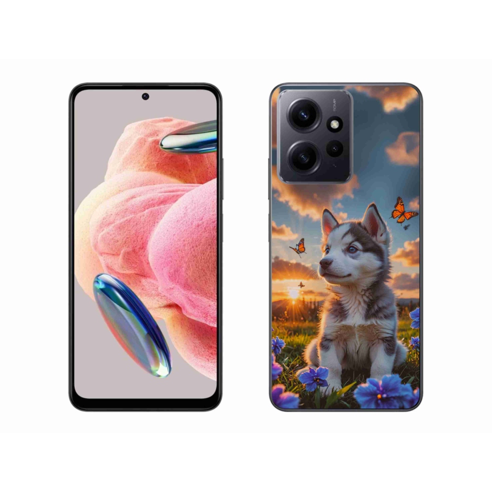 Gélový kryt mmCase na Xiaomi Redmi Note 12 - husky pri západe slnka
