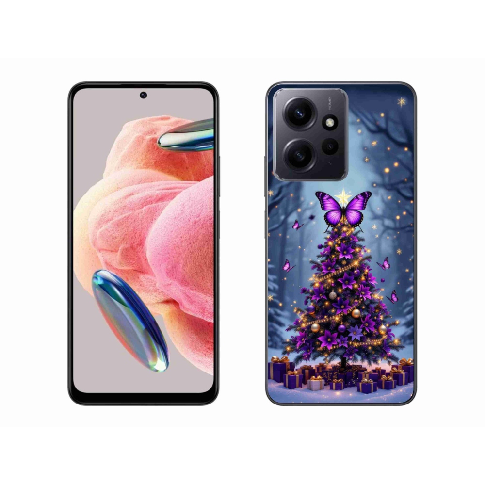 Gélový kryt mmCase na Xiaomi Redmi Note 12 - motýlí vianočný stromček