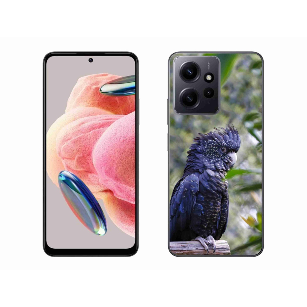 Gélový kryt mmCase na Xiaomi Redmi Note 12 - papagáj kakadu čierny