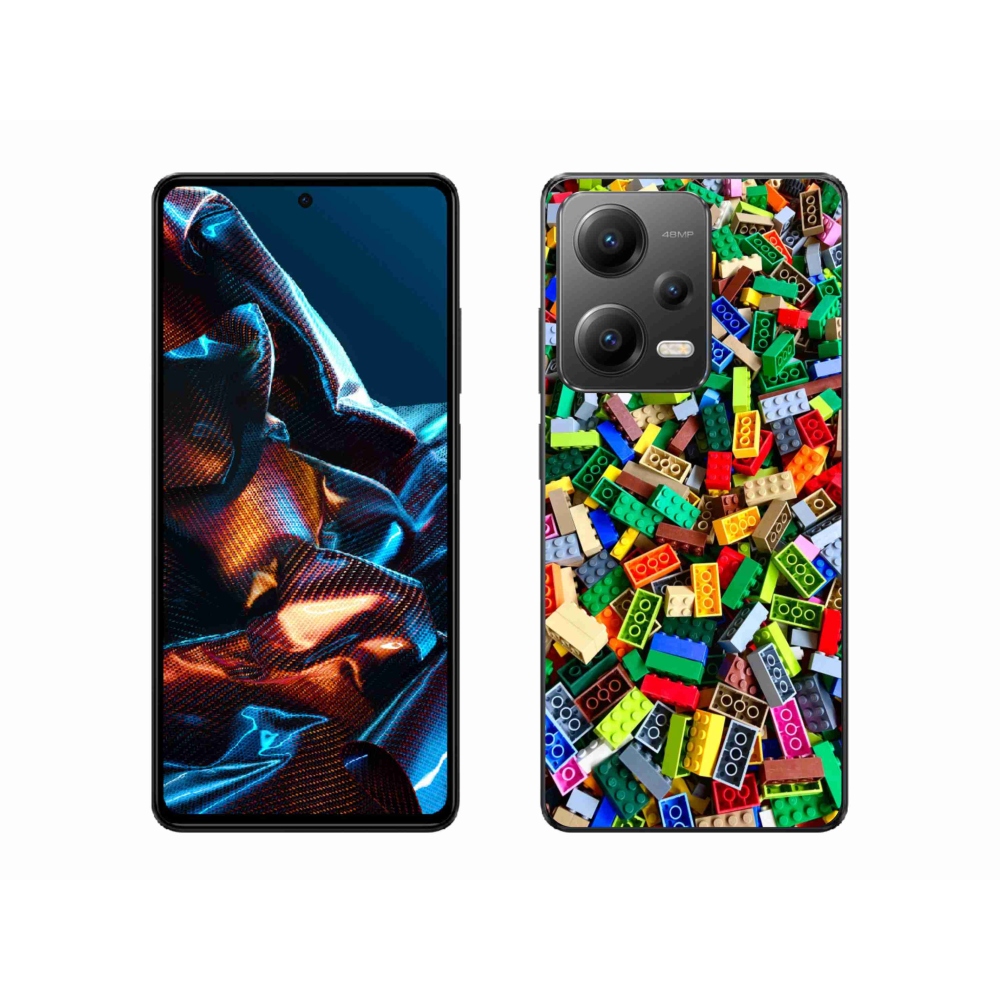 Gélový kryt mmCase na Xiaomi Redmi Note 12 Pro 5G - farebné stavebné kocky