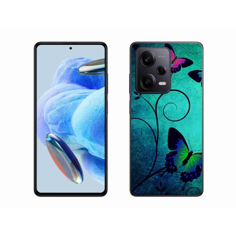 Gélový kryt mmCase na Xiaomi Redmi Note 12 Pro+ 5G - farební motýle