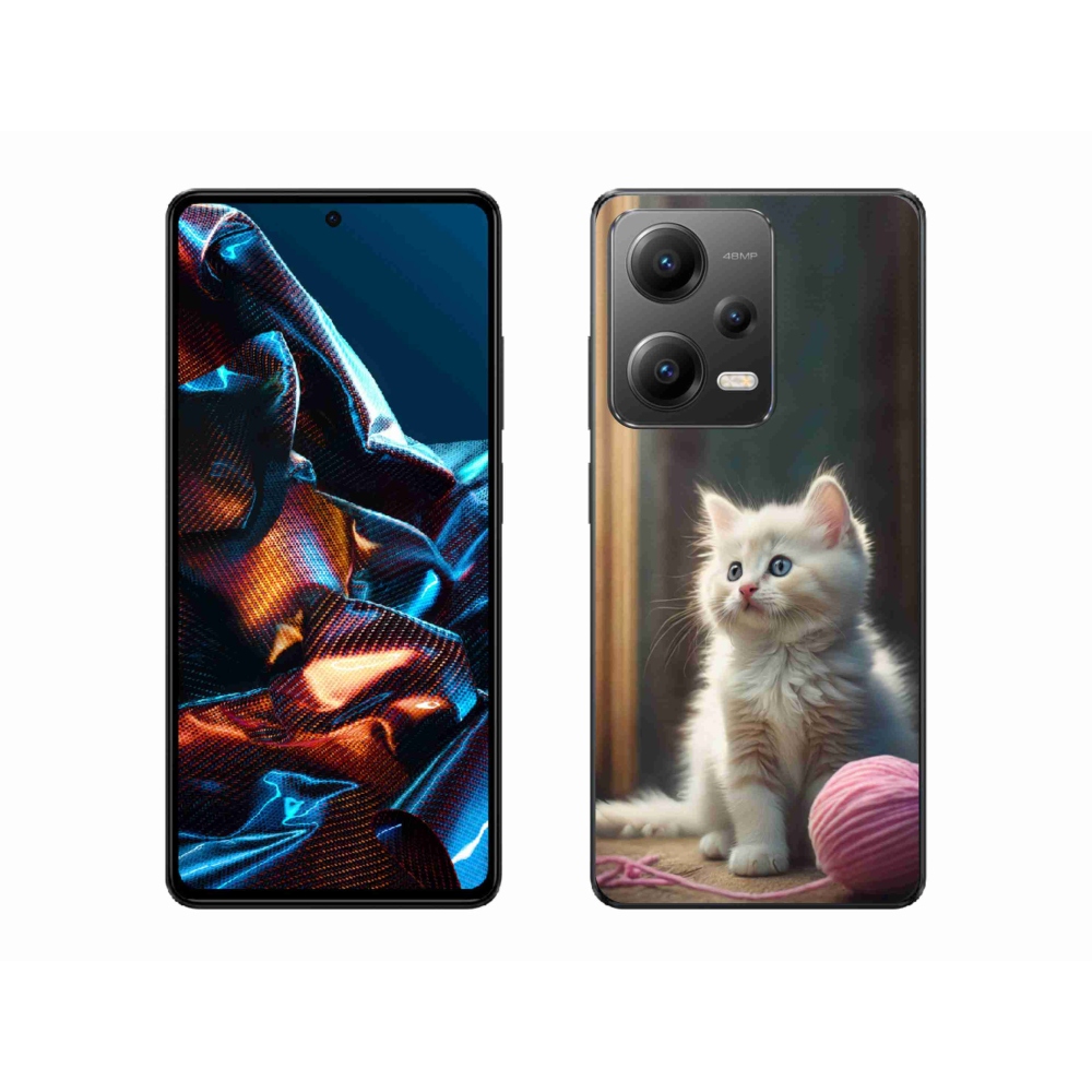 Gélový kryt mmCase na Xiaomi Redmi Note 12 Pro 5G - biele mačiatko 2