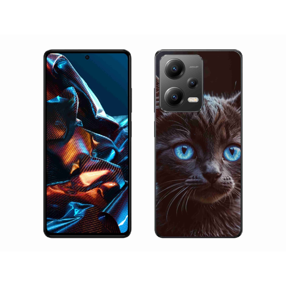 Gélový kryt mmCase na Xiaomi Redmi Note 12 Pro 5G - čierne mačiatko 2