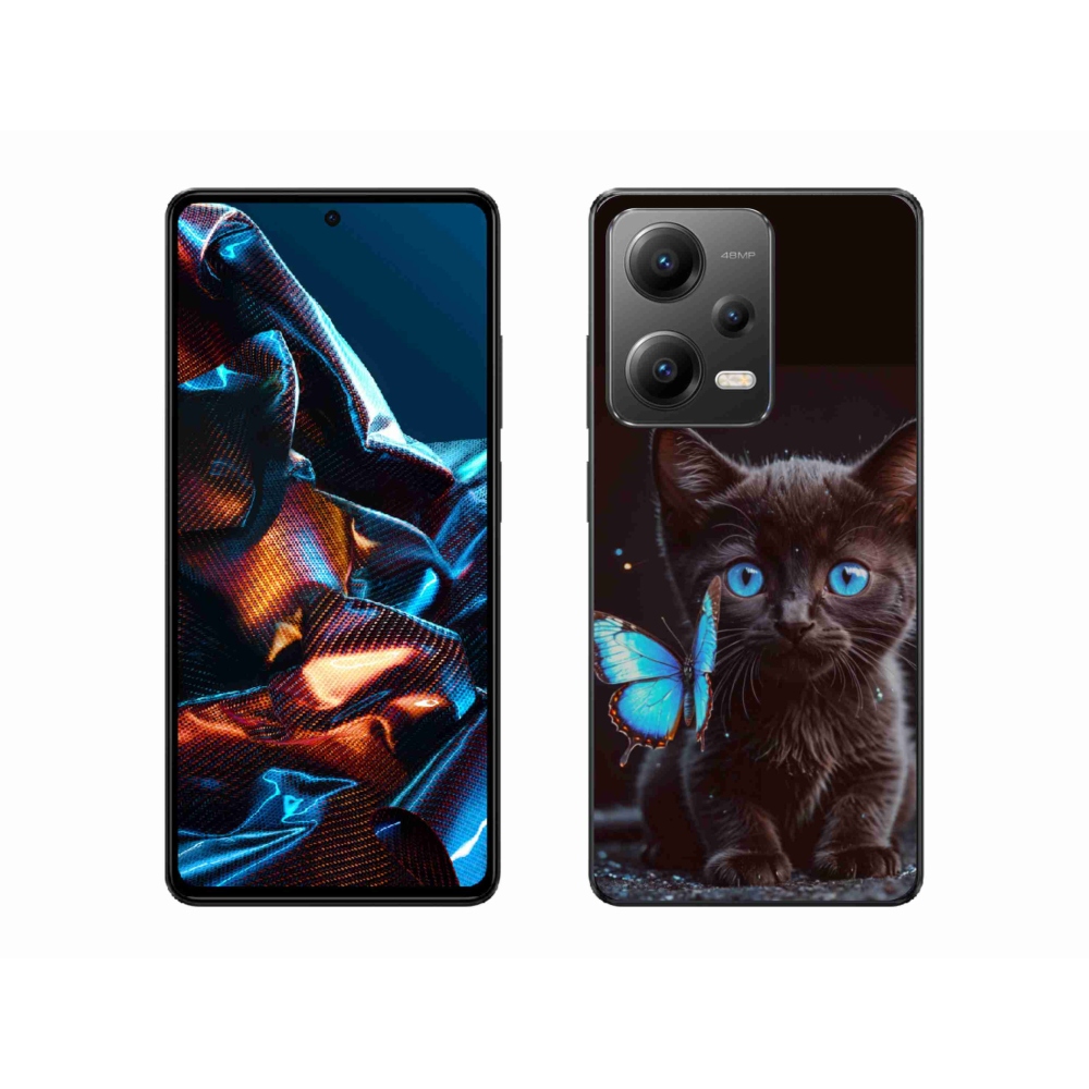 Gélový kryt mmCase na Xiaomi Redmi Note 12 Pro 5G - čierne mačiatko 3