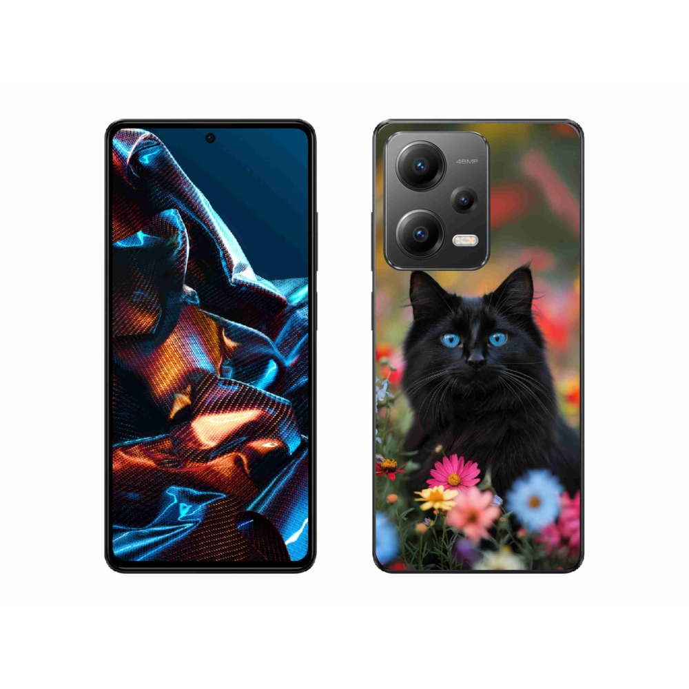 Gélový kryt mmCase na Xiaomi Redmi Note 12 Pro 5G - čierne mačiatko 4
