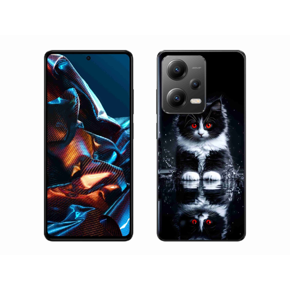 Gélový kryt mmCase na Xiaomi Redmi Note 12 Pre 5G - čiernobiele mačiatko