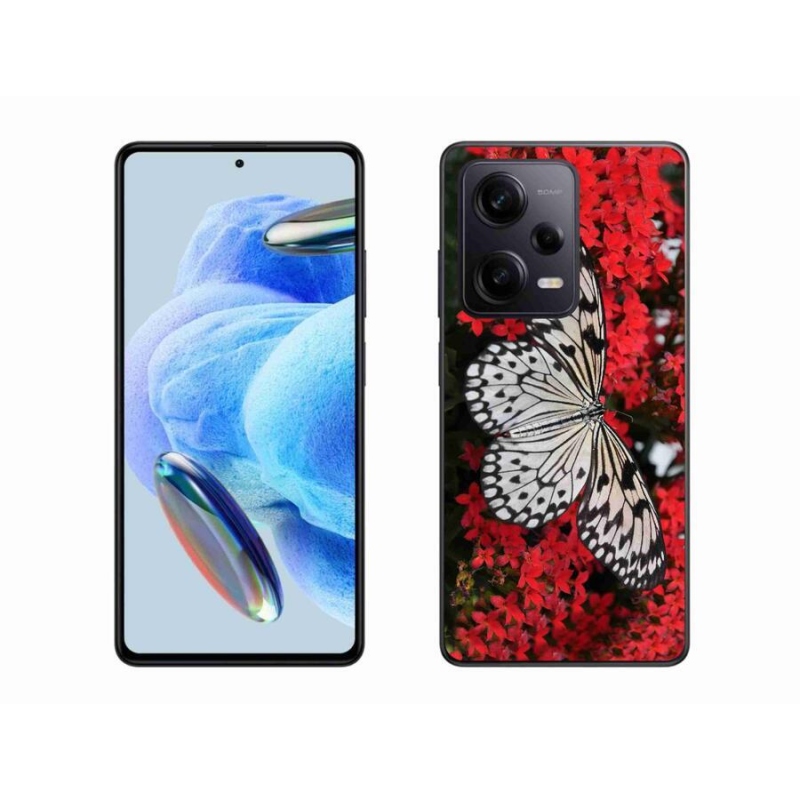 Gélový kryt mmCase na Xiaomi Redmi Note 12 Pro+ 5G - čiernobiely motýľ 1