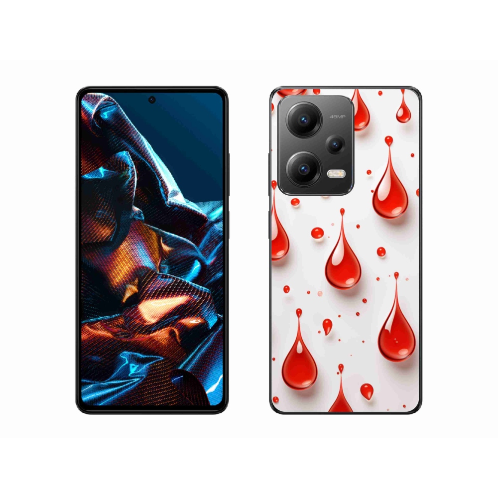Gélový kryt mmCase na Xiaomi Redmi Note 12 Pro 5G - červené kvapky