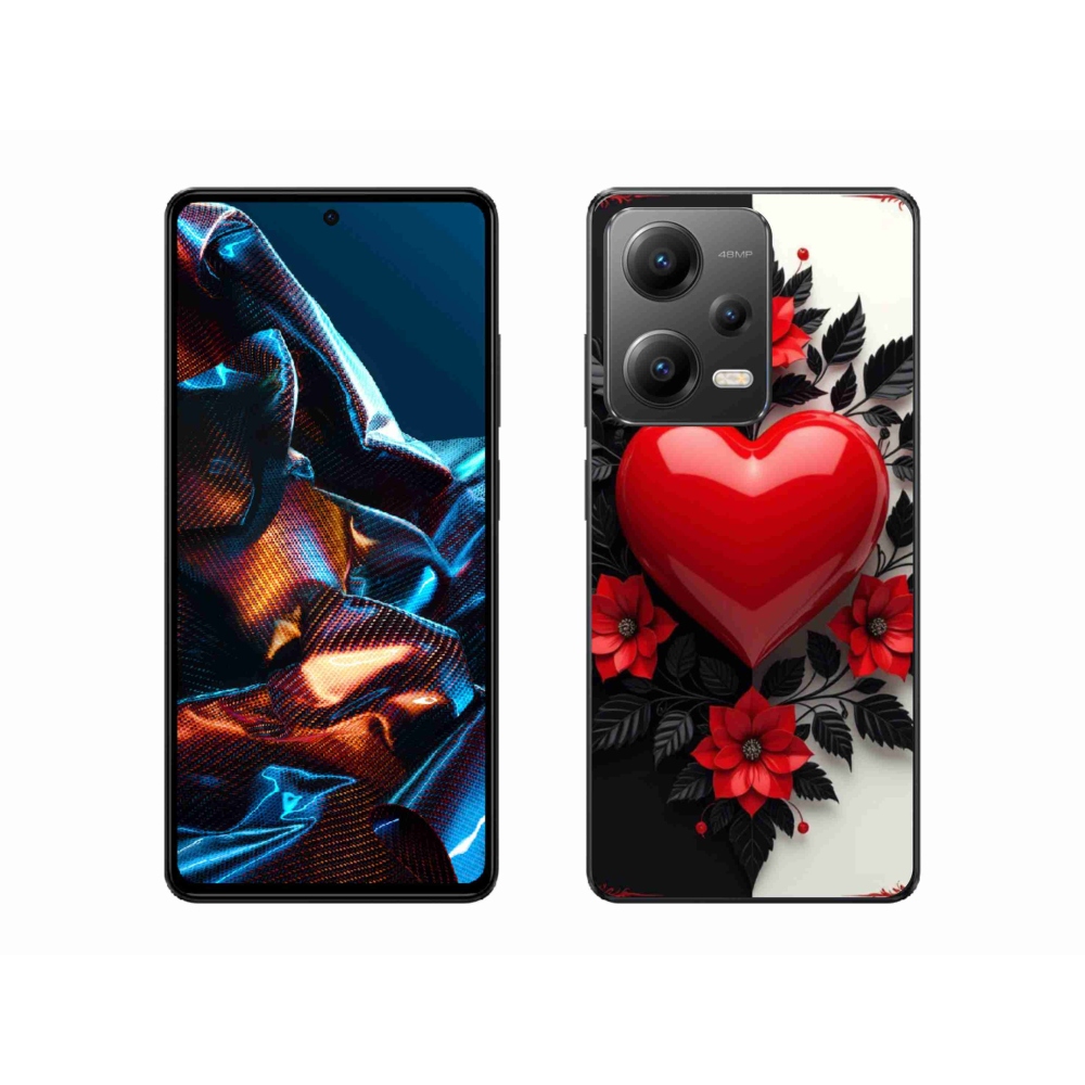 Gélový kryt mmCase na Xiaomi Redmi Note 12 Pro 5G - červené srdce