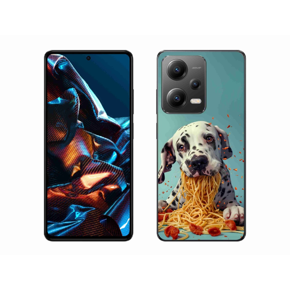 Gélový kryt mmCase na Xiaomi Redmi Note 12 Pre 5G - dalmatín a špagety
