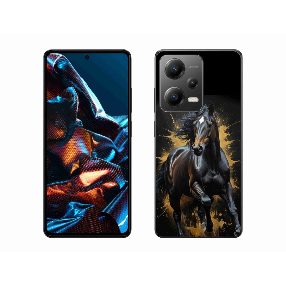Gélový kryt mmCase na Xiaomi Redmi Note 12 Pro 5G - elegantný čierny žrebec