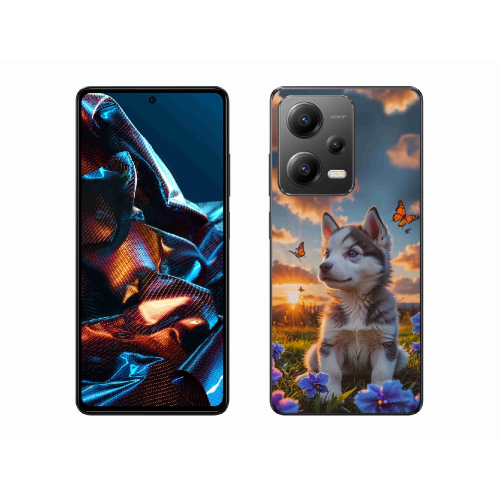 Gélový kryt mmCase na Xiaomi Redmi Note 12 Pre 5G - husky pri západe slnka
