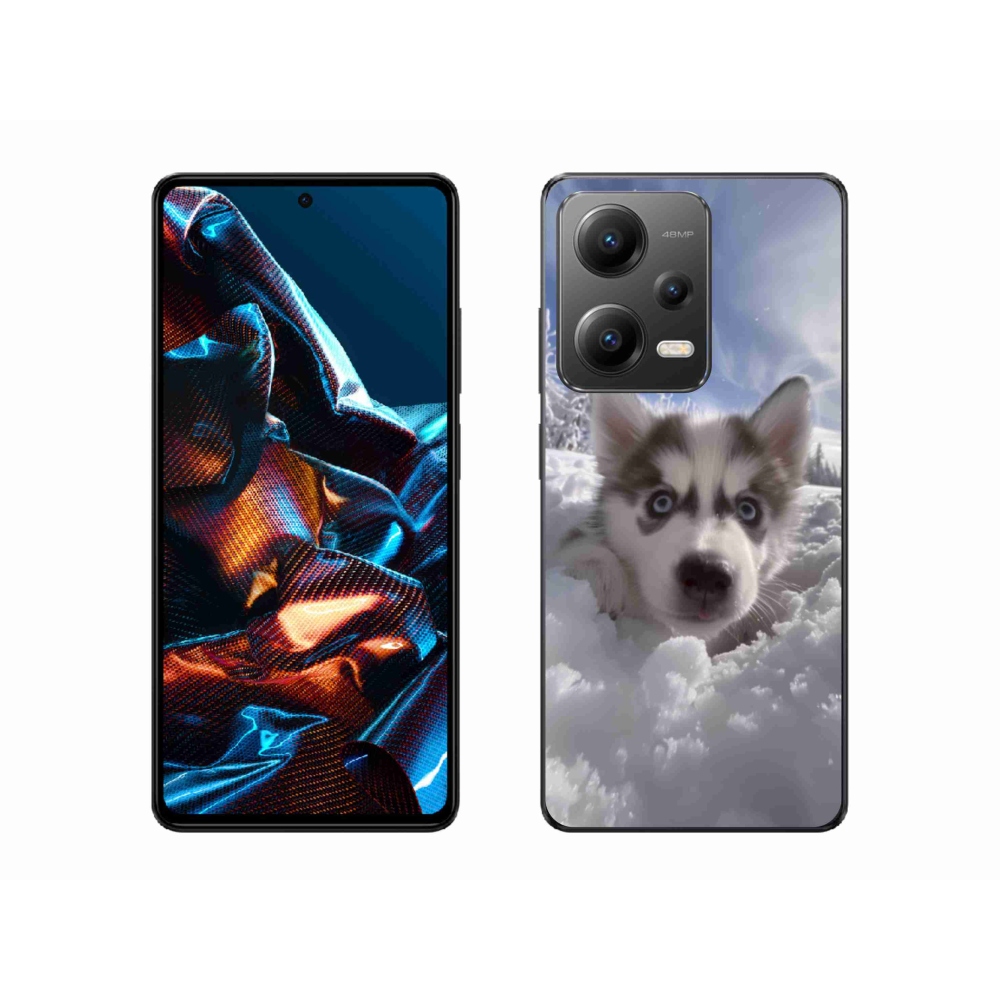Gélový kryt mmCase na Xiaomi Redmi Note 12 Pre 5G - husky v snehu
