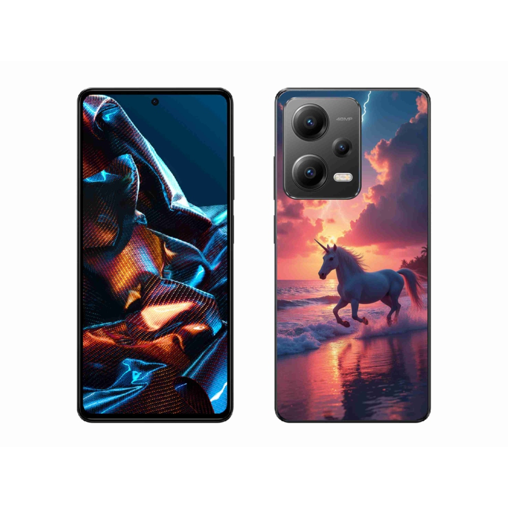 Gélový kryt mmCase na Xiaomi Redmi Note 12 Pro 5G - jednorožec na pláži