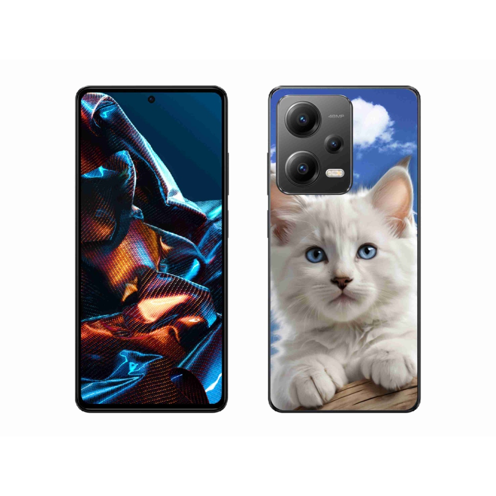 Gélový kryt mmCase na Xiaomi Redmi Note 12 Pre 5G - mačiatko a oblaky