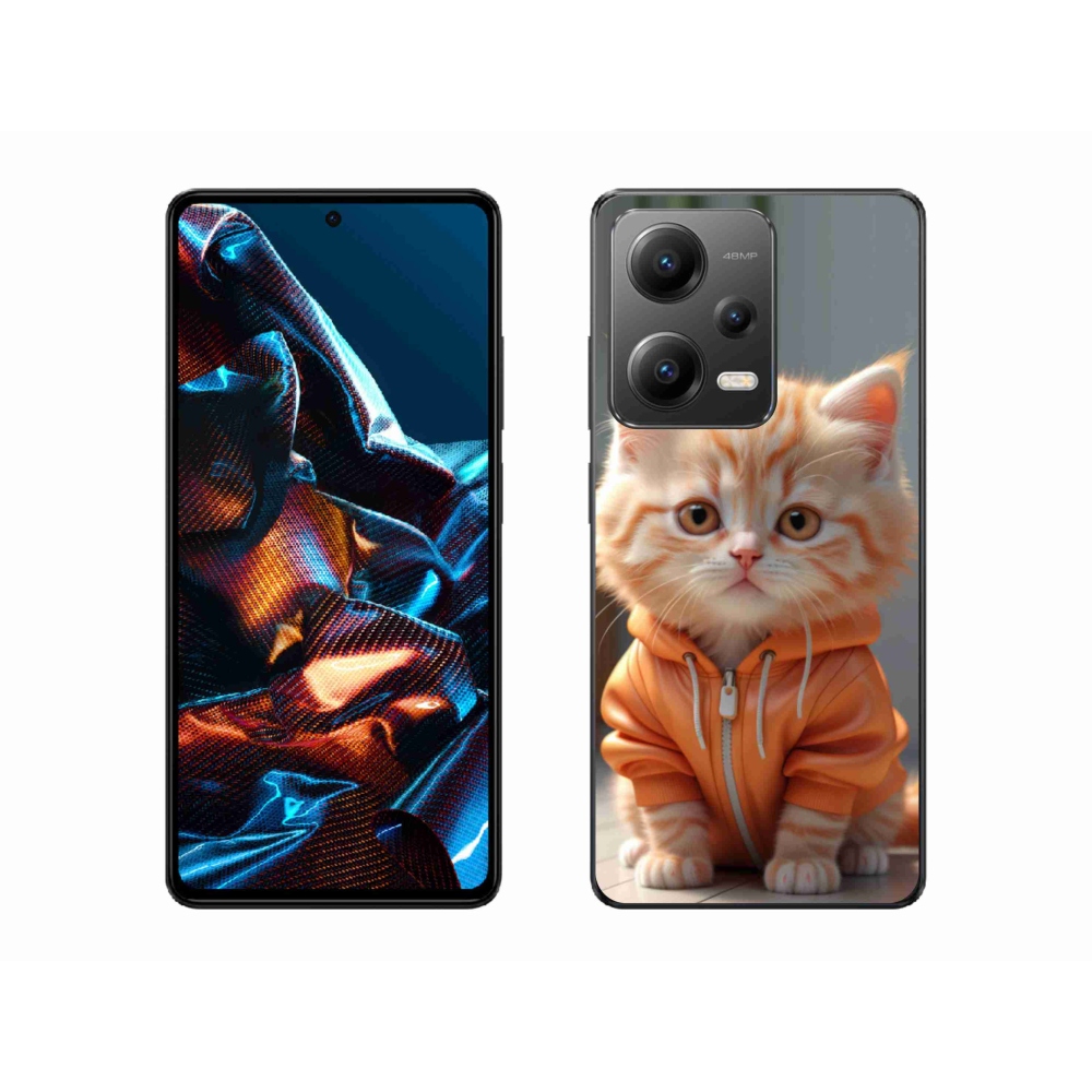 Gélový kryt mmCase na Xiaomi Redmi Note 12 Pre 5G - mačiatko v mikine