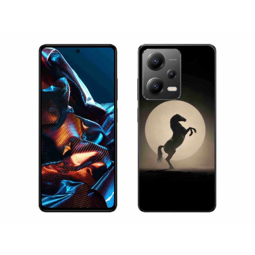 Gélový kryt mmCase na Xiaomi Redmi Note 12 Pre 5G - kôň v siluete