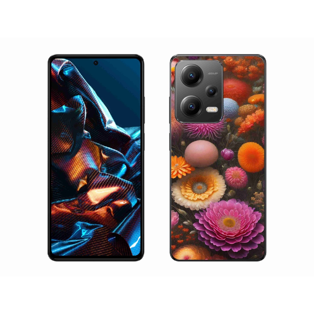 Gélový kryt mmCase na Xiaomi Redmi Note 12 Pro 5G - kvetinová kompozícia