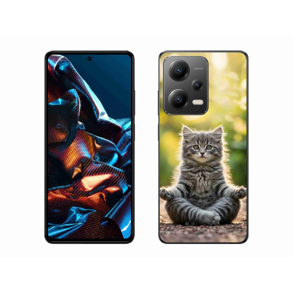Gélový kryt mmCase na Xiaomi Redmi Note 12 Pre 5G - meditujúce mačiatko