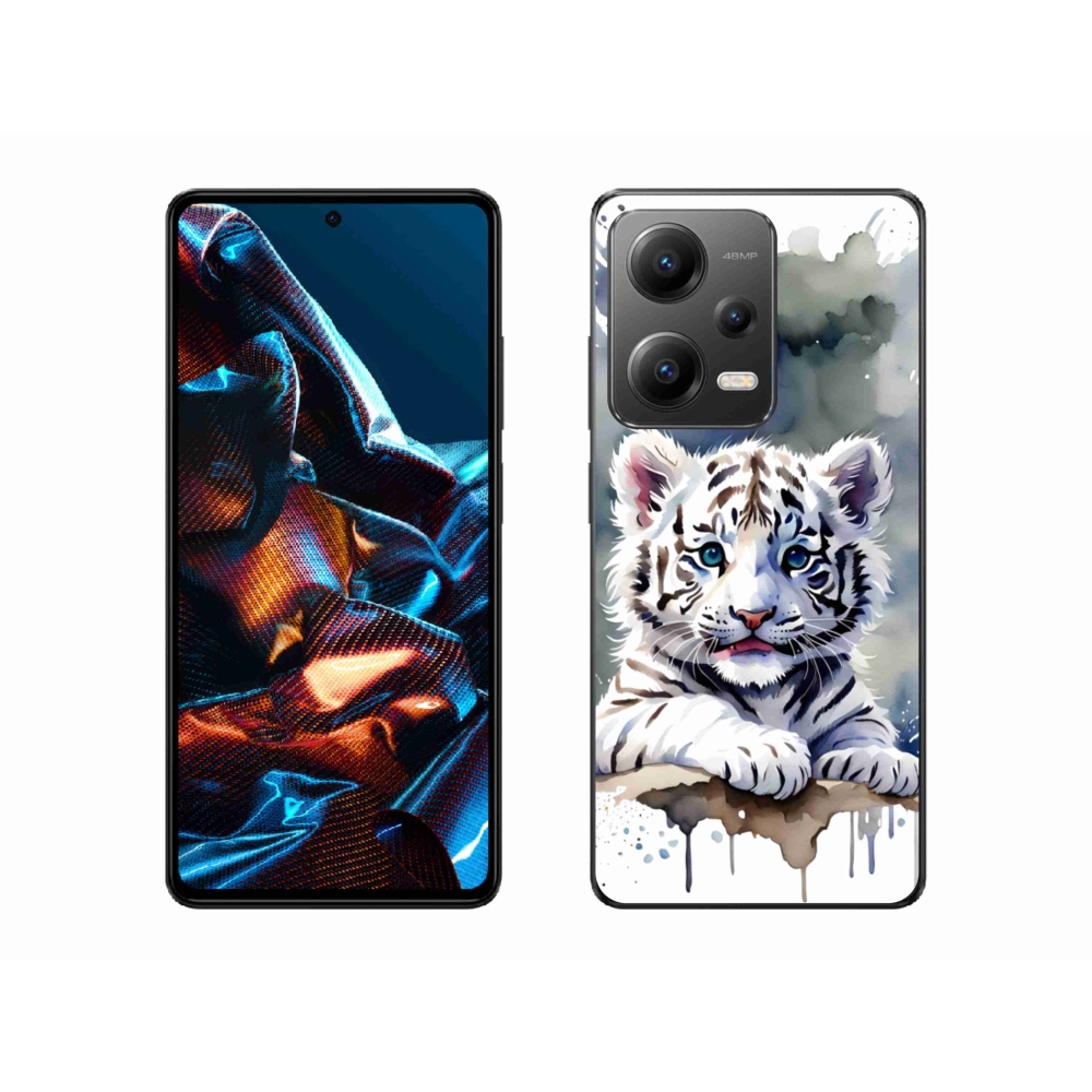 Gélový kryt mmCase na Xiaomi Redmi Note 12 Pre 5G - mláďa bieleho tigra