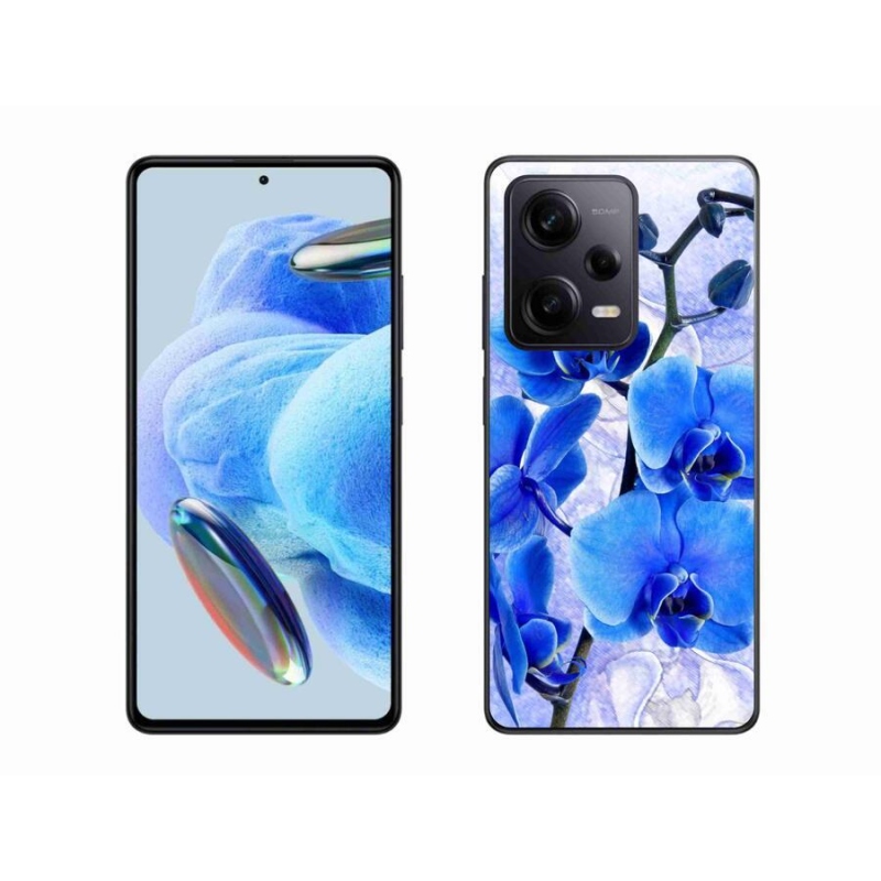 Gélový kryt mmCase na Xiaomi Redmi Note 12 Pro+ 5G - modré kvety