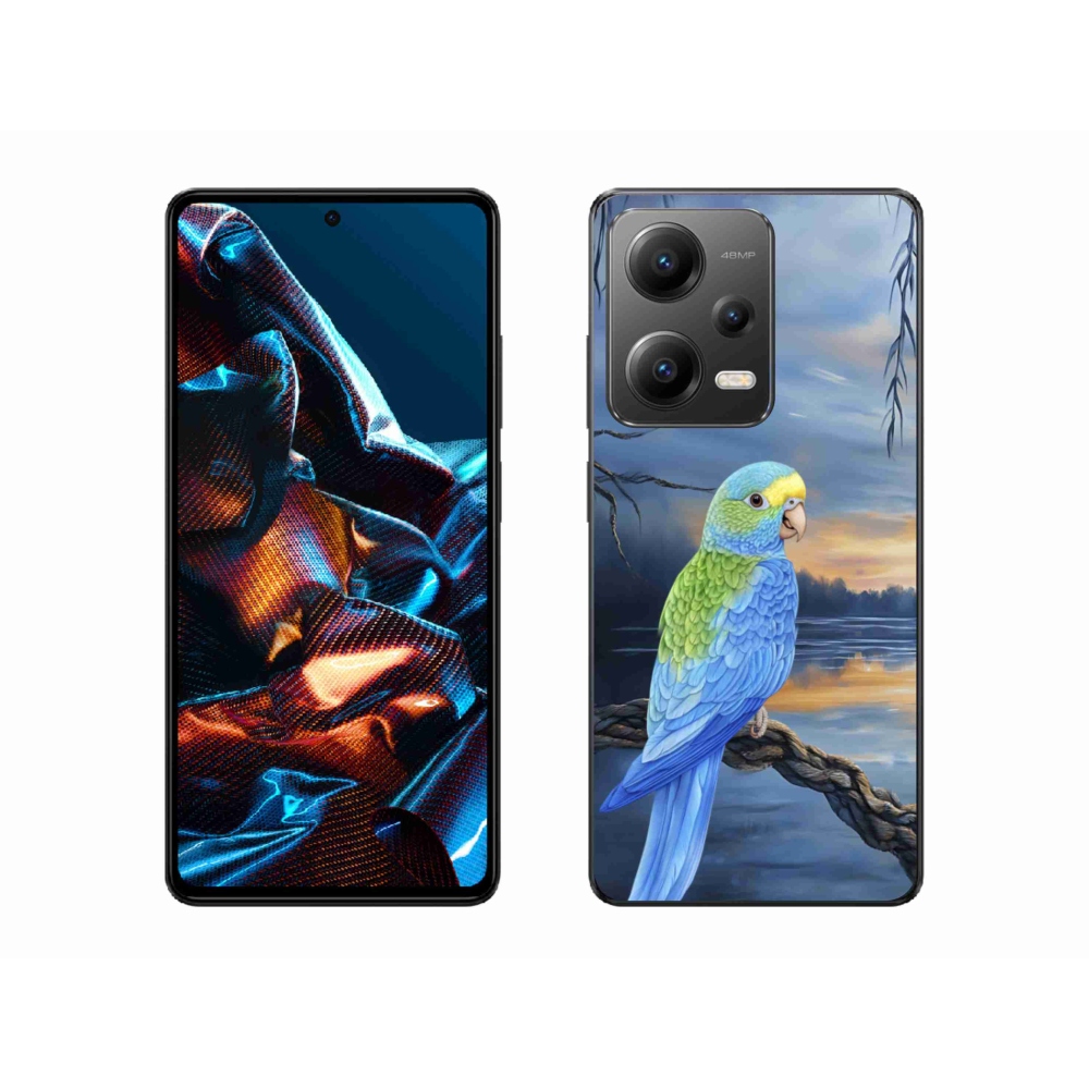 Gélový kryt mmCase na Xiaomi Redmi Note 12 Pro 5G - modrý papagáj