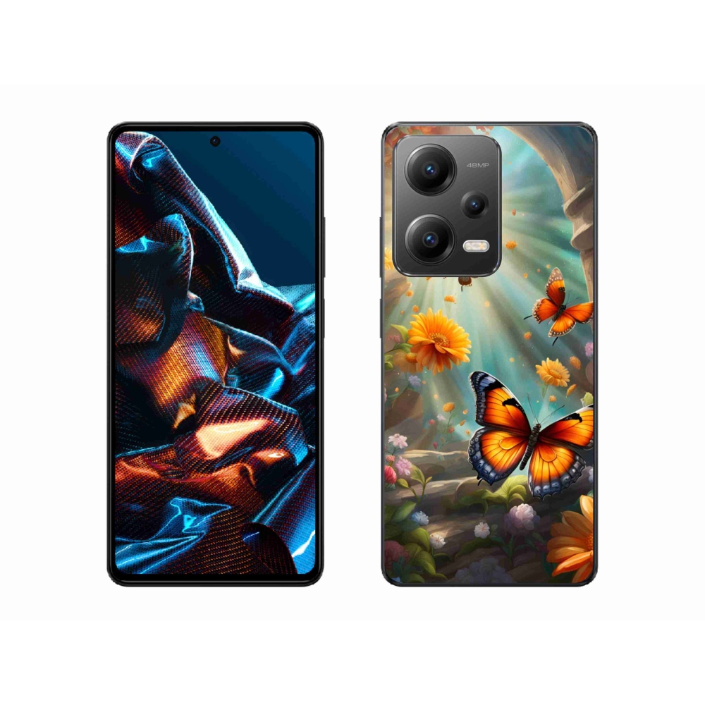 Gélový kryt mmCase na Xiaomi Redmi Note 12 Pre 5G - motýlia záhrada 2