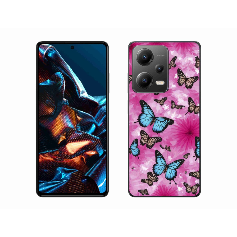 Gélový kryt mmCase na Xiaomi Redmi Note 12 Pre 5G - motýlia záhrada