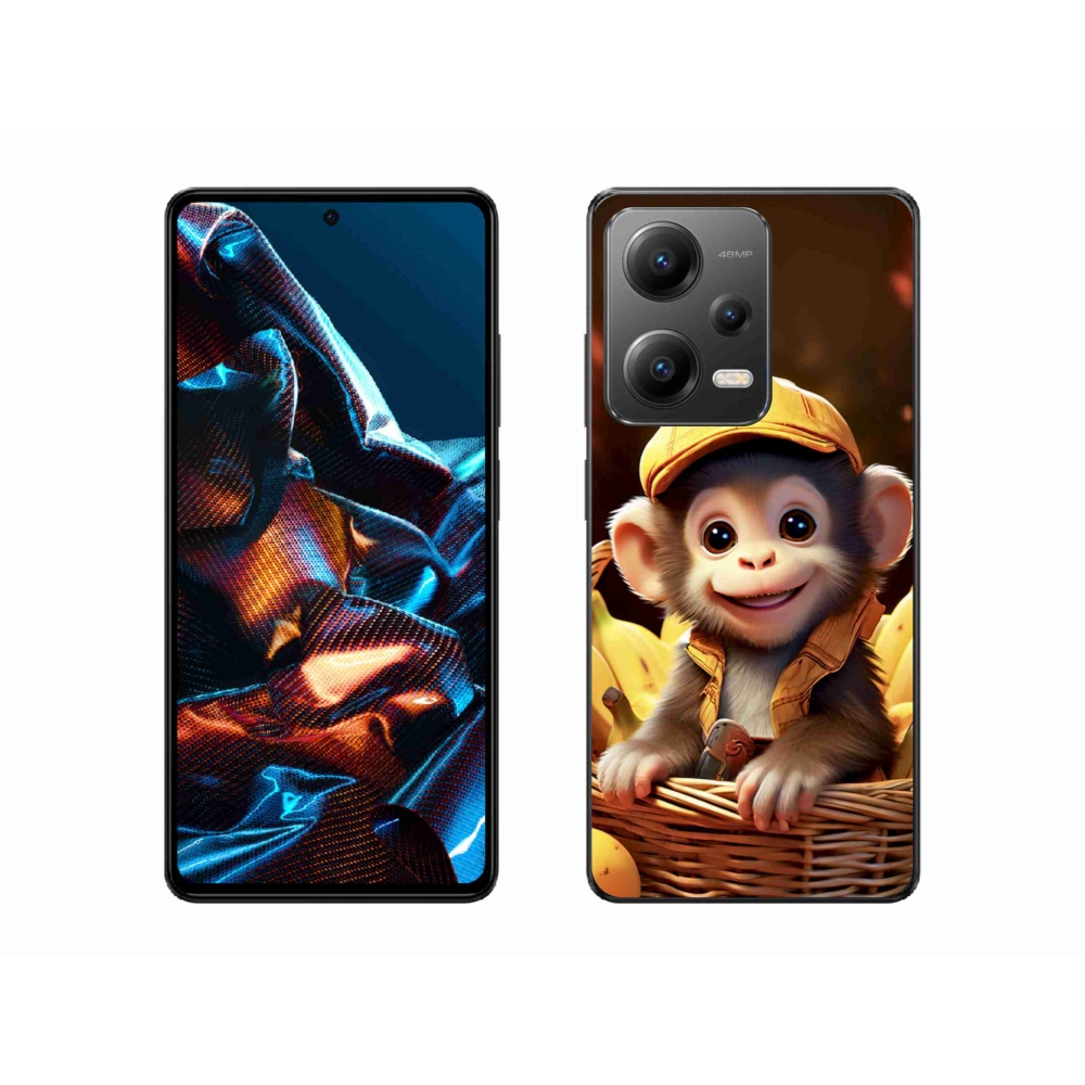 Gélový kryt mmCase na Xiaomi Redmi Note 12 Pro 5G - opice v košíku