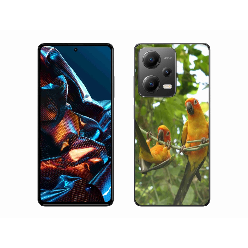 Gélový kryt mmCase na Xiaomi Redmi Note 12 Pre 5G - papagáje aratingy