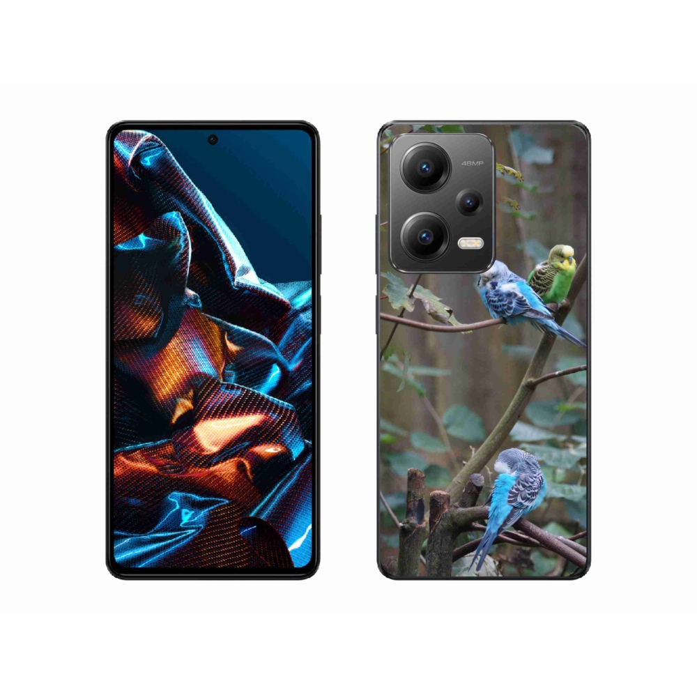 Gélový kryt mmCase na Xiaomi Redmi Note 12 Pre 5G - papagáje na vetve