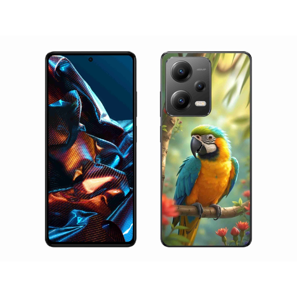 Gélový kryt mmCase na Xiaomi Redmi Note 12 Pre 5G - papagáj ara modrožltá