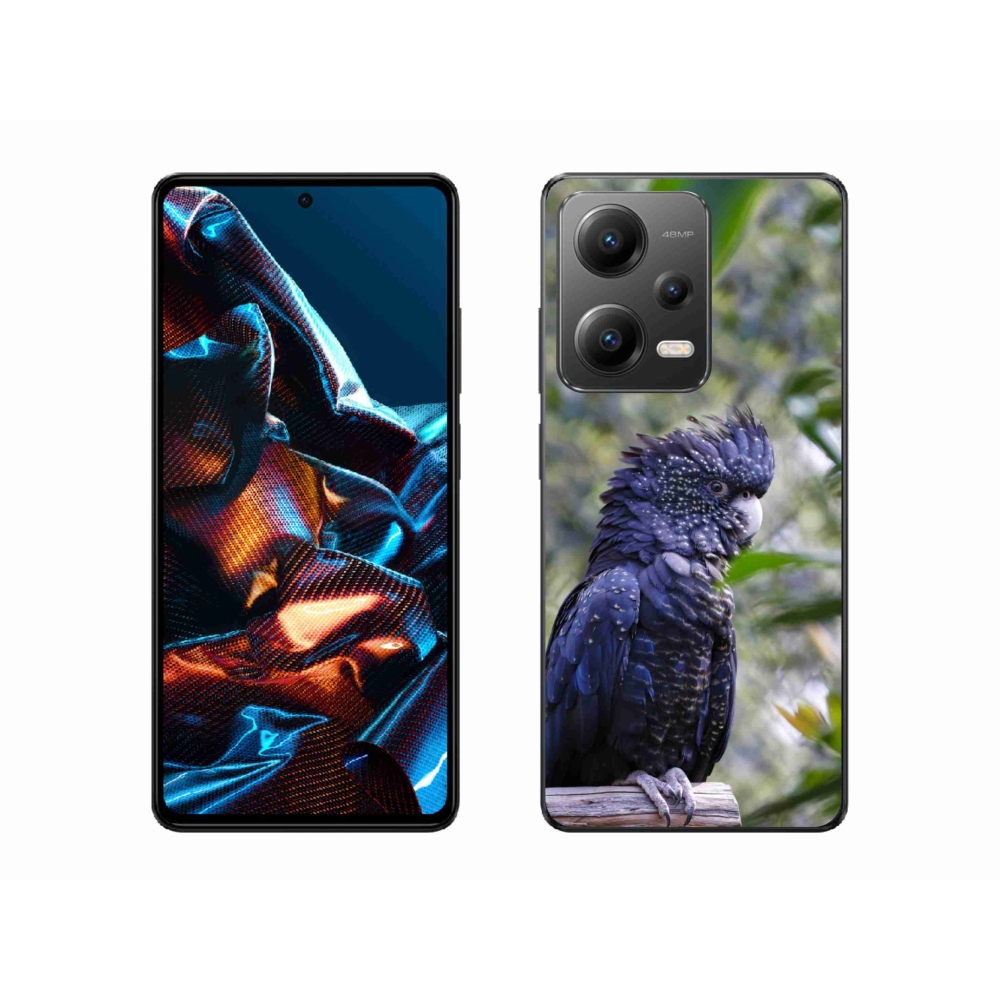 Gélový kryt mmCase na Xiaomi Redmi Note 12 Pre 5G - papagáj kakadu čierny