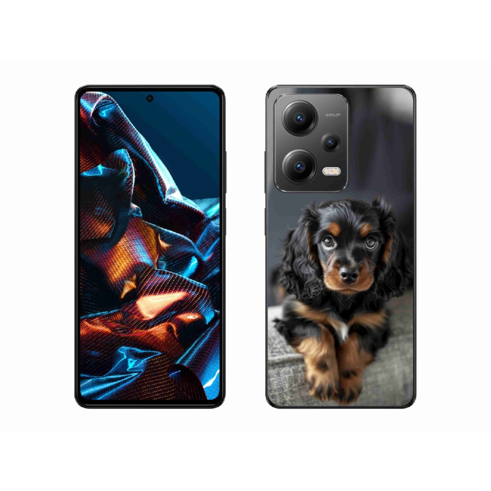 Gélový kryt mmCase na Xiaomi Redmi Note 12 Pre 5G - roztomilý dlhosrstý jazvečík