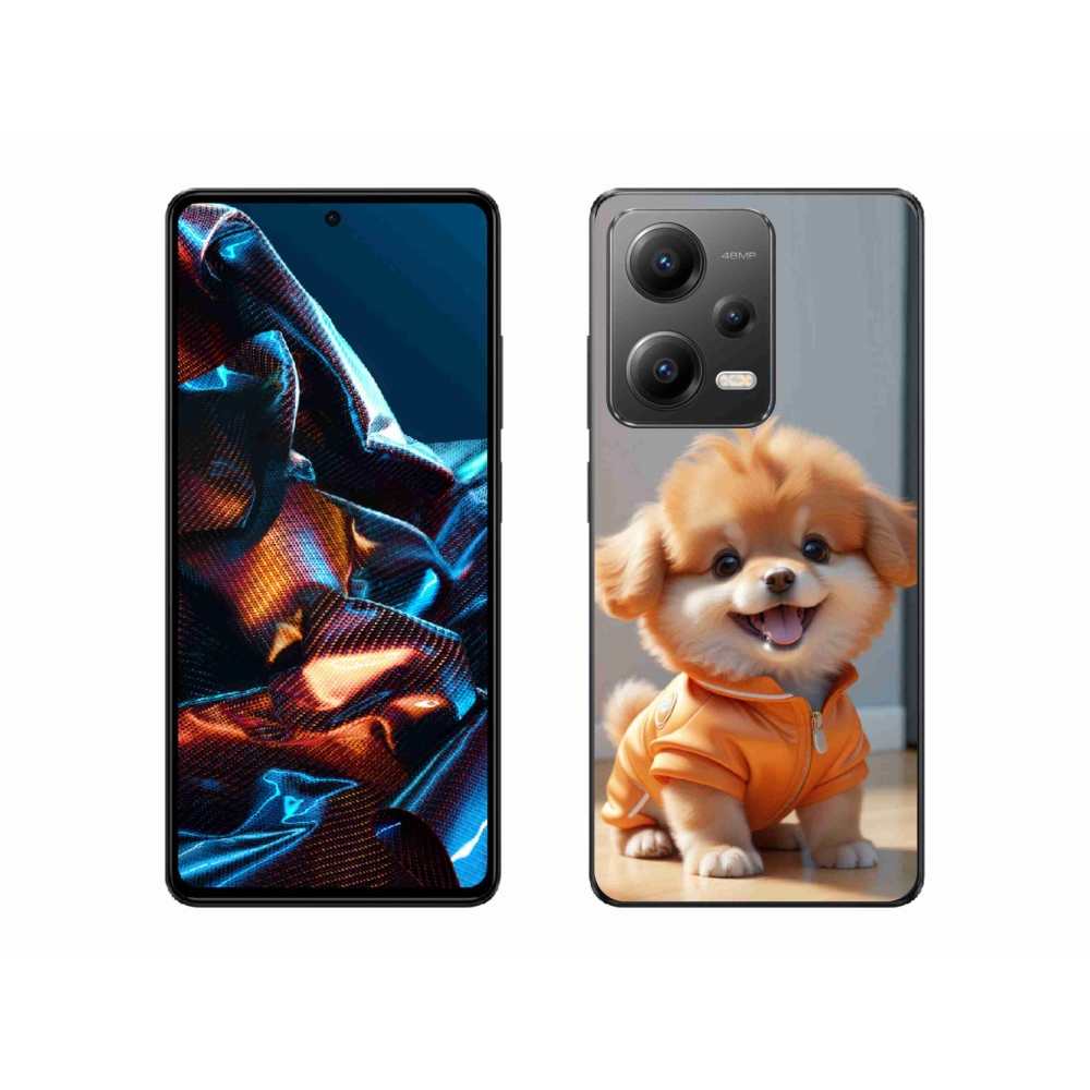 Gélový kryt mmCase na Xiaomi Redmi Note 12 Pre 5G - roztomilý pomeranian v mikine