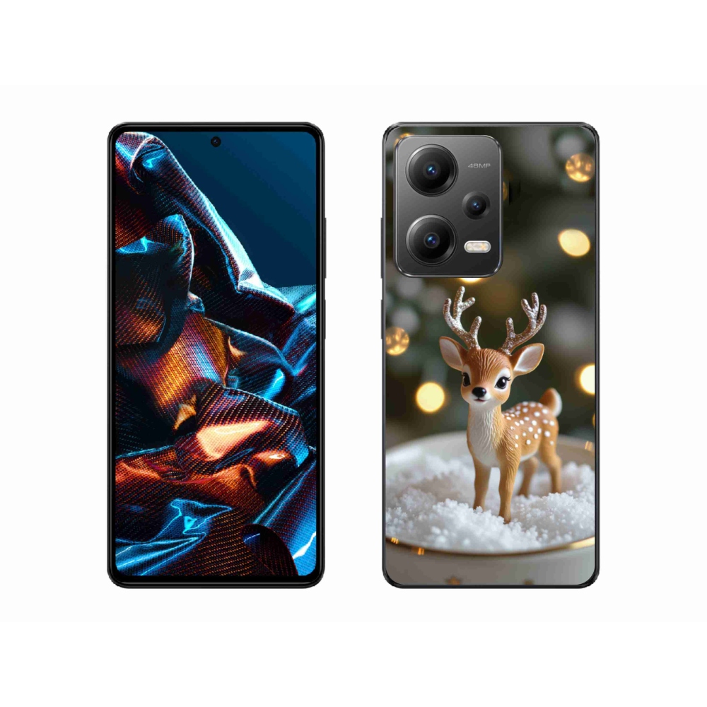 Gélový kryt mmCase na Xiaomi Redmi Note 12 Pre 5G - roztomilý vianočný jeleň