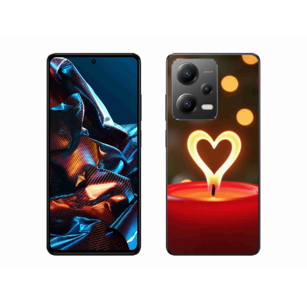 Gélový kryt mmCase na Xiaomi Redmi Note 12 Pro 5G - srdce z plameňa