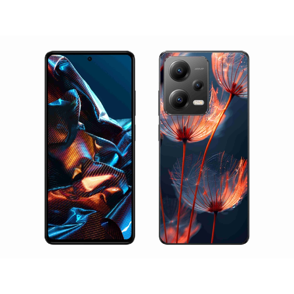 Gélový kryt mmCase na Xiaomi Redmi Note 12 Pre 5G - svetielkujúce páperie