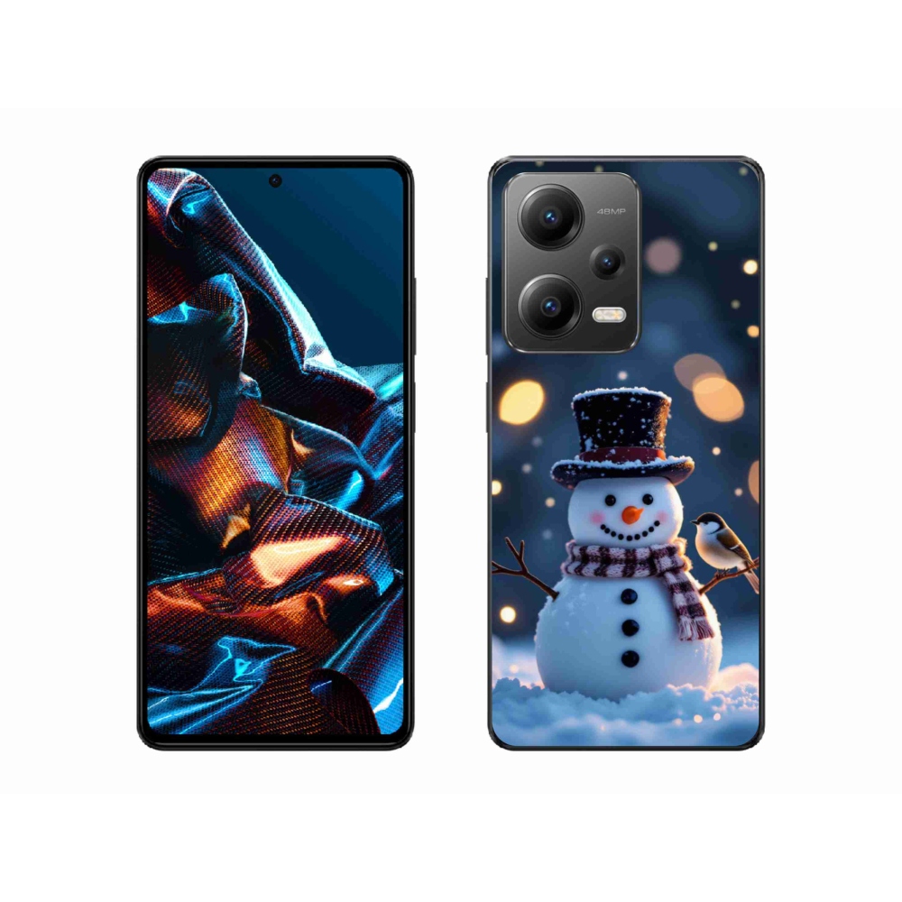 Gélový kryt mmCase na Xiaomi Redmi Note 12 Pre 5G - vianočný snehuliak